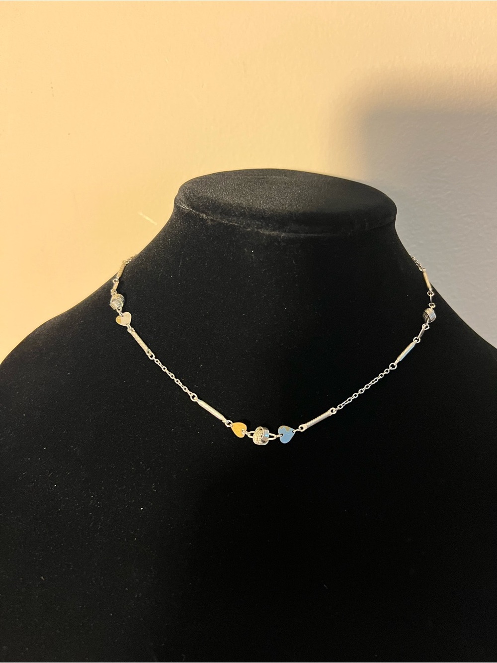 Vintage Heart and Knot Neckalce